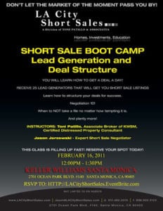 Short Sale Lead Generation Boot Camp – LA CITY SHORT SALES