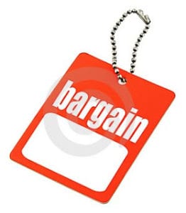 bargain tag